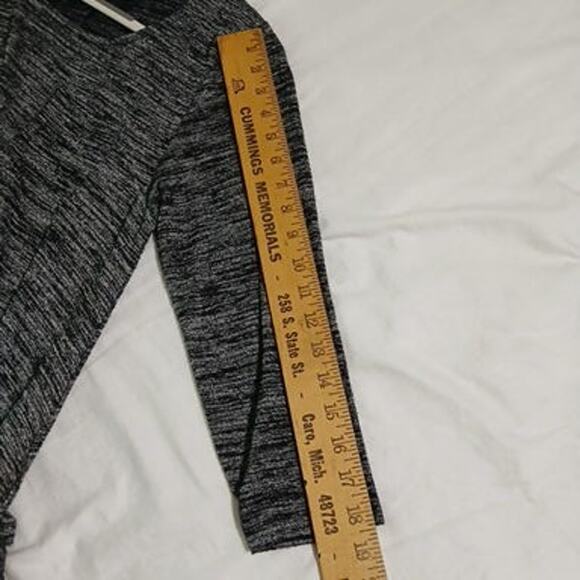 Nina Leonard Large Long-sleeved pockets heather grey A line dress high quality - Picture 11 of 13